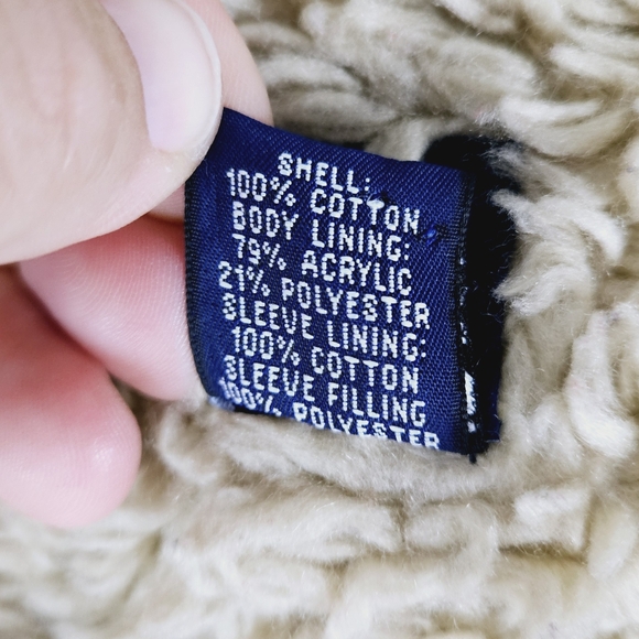 GAP | vintage 2003 snap button close sherpa/plush lined denim jean jacket - Picture 7 of 9